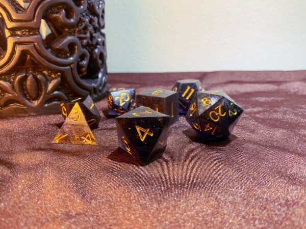 Black & Gold Dice Set