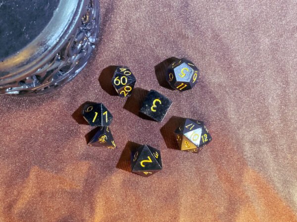 Black & Gold Dice Set