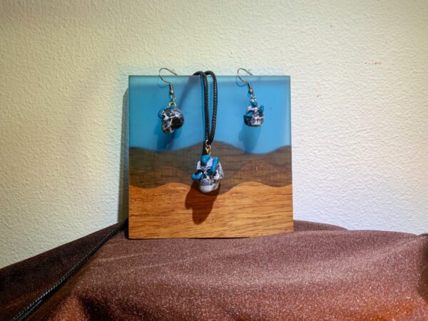 Skull Necklace & Earring Set