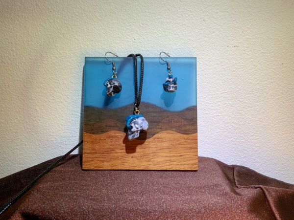 Skull Necklace & Earring Set
