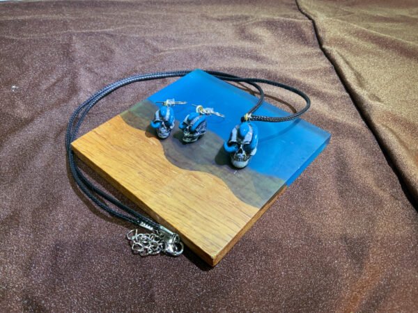 Skull Necklace & Earring Set