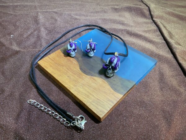 Skull Necklace & Earring Set