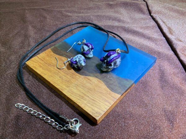 Skull Necklace & Earring Set