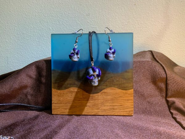 Skull Necklace & Earring Set