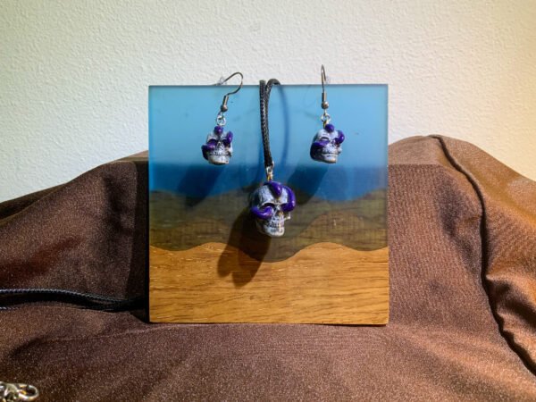 Skull Necklace & Earring Set
