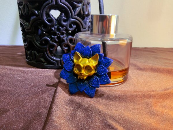 Cat Skull Mandala Pin