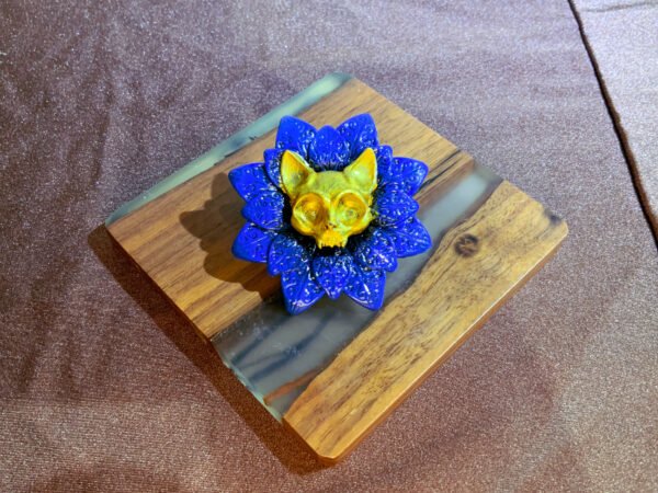 Cat Skull Mandala Pin